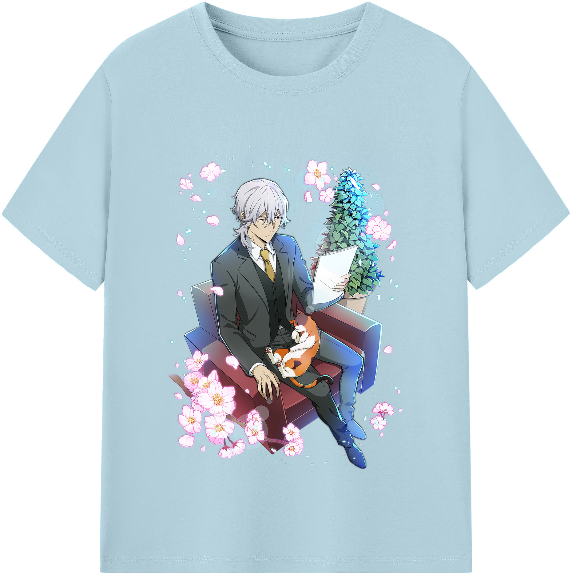 （画像用） 文豪ストレイドッグス Bungo Stray Dogs 綿100％半袖Tシャツ（フロントプリント）